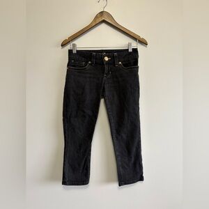 Guess Premium Women's Faded Black Jean Capris Size 26 Vintage Style Y2K